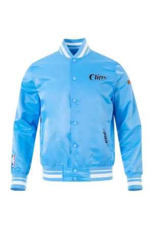 Men's LA Clippers Pro Standard Blue 2024/25 City Edition Chenille Satin Full-Snap Jacket