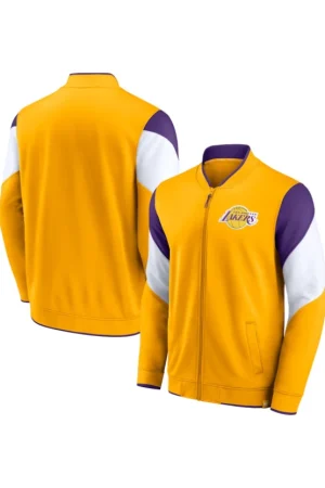 Men's Los Angeles Lakers Fanatics Gold/Purple League Best Performance Full-Zip Top