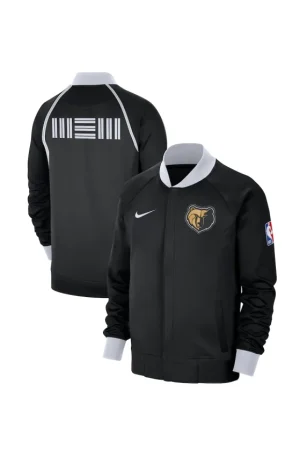 Men's Memphis Grizzlies Nike Black 2023/24 City Edition Authentic Showtime Performance Raglan Full-Zip Jacket