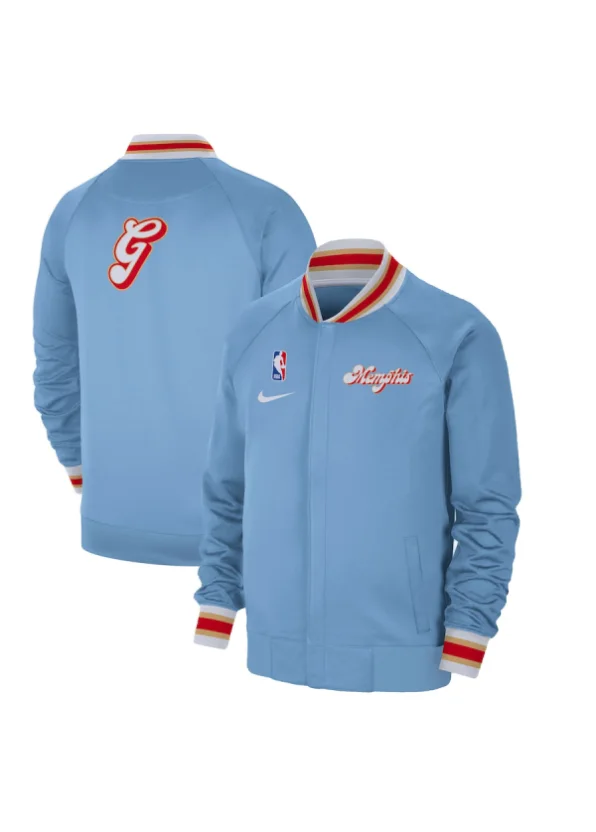 Men's Memphis Grizzlies Nike Light Blue 2024/25 City Edition Authentic Showtime Performance Full-Zip Jacket 1 Men's Memphis Grizzlies Nike Light Blue 2024/25 City Edition Authentic Showtime Performance Full-Zip Jacket