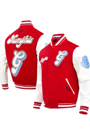 Men's Memphis Grizzlies Pro Standard Red/White 2024/25 City Edition Wool Varsity Full-Zip Jacket
