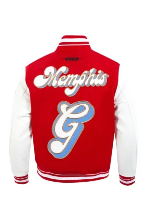 Men's Memphis Grizzlies Pro Standard Red/White 2024/25 City Edition Wool Varsity Full-Zip Jacket