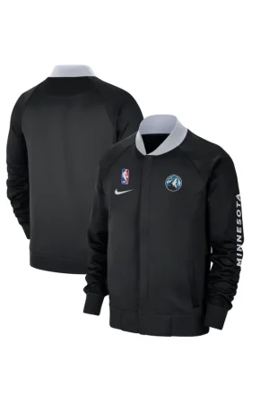 Men's Minnesota Timberwolves Nike Black 2024/25 City Edition Authentic Showtime Performance Full-Zip Jacket