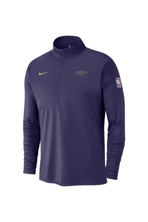 Men's New Orleans Pelicans Nike Purple 2024/25 City Edition Authentic Coaches Performance Half-Zip Top