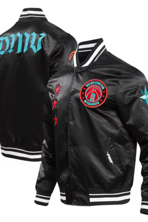 Men's Washington Wizards Pro Standard Black 2023/24 City Edition Satin Full-Snap Jacket
