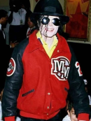 Michael Jackson Mickey Mouse Red and Black Jacket