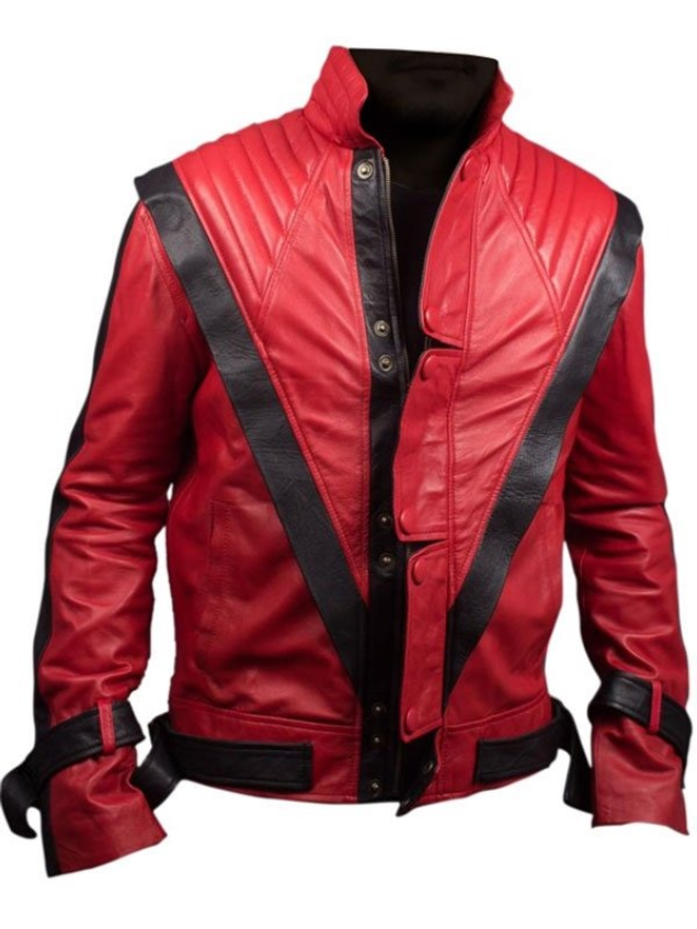 Michael Jackson Red Thriller Leather Jacket 1 Michael Jackson Red Thriller Leather Jacket