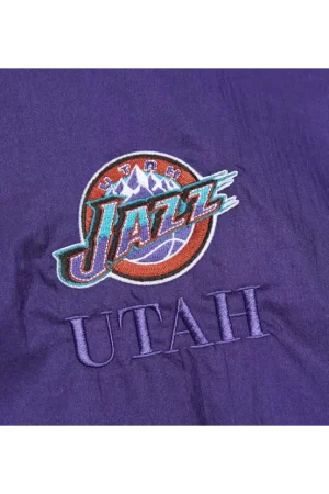 Unisex Utah Jazz Mitchell & Ness Purple Hardwood Classics Team OG 3.0 Anorak Half-Zip Windbreaker Jacket
