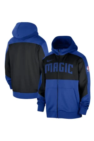 Men's Orlando Magic Nike Blue Authentic On-Court Showtime Performance Full-Zip Hoodie