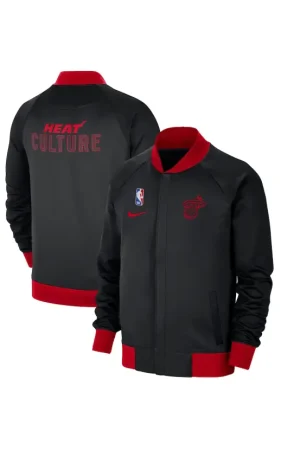 Men's Miami Heat Nike Black 2024/25 City Edition Authentic Showtime Performance Full-Zip Jacket