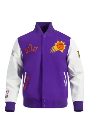 Men's Phoenix Suns Pro Standard Purple 2024/25 City Edition Wool Varsity Full-Zip Jacket