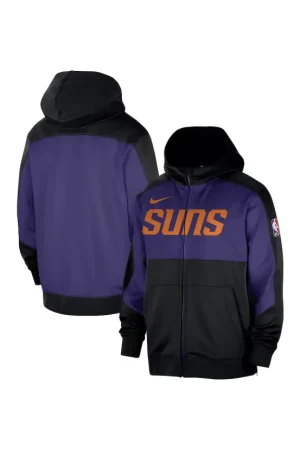 Men's Phoenix Suns Nike Black Authentic On-Court Showtime Performance Full-Zip Hoodie