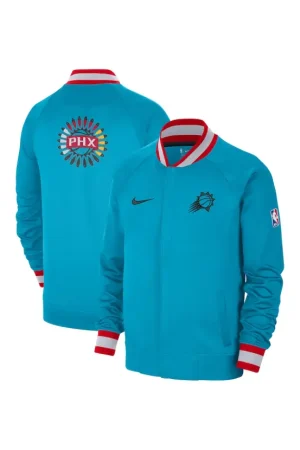 Men's Phoenix Suns Nike Turquoise 2022/23 City Edition Showtime Thermaflex Full-Zip Jacket