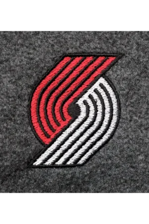 Men's Portland Trail Blazers Columbia Heathered Charcoal Flanker Full-Zip Jacket