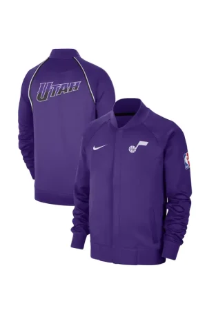 Men's Utah Jazz Nike Purple 2023/24 City Edition Authentic Showtime Performance Raglan Full-Zip Jacket