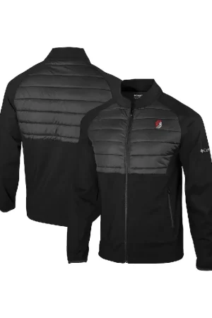 Men’s Portland Trail Blazers Columbia Black Omni-Wick In The Element Full-Zip Jacket
