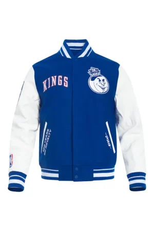 Men's Sacramento Kings Pro Standard Blue 2024/25 City Edition Wool Varsity Full-Zip Jacket