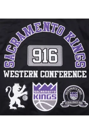Men's Sacramento Kings Pro Standard Black Area Code Twill Full-Zip Jacket