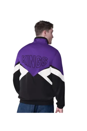 Men's Sacramento Kings Starter Purple/Black Rush Applique Full-Zip Track Jacket