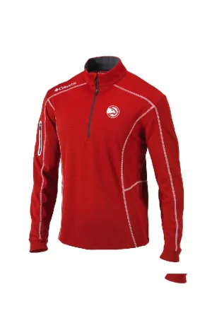 Men's Atlanta Hawks Columbia Red Shotgun Quarter-Zip Pullover Jacket