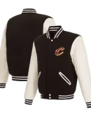 Men's Cavaliers Black Reversible Varsity Jacket