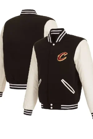 Men's Cavaliers Black Reversible Varsity Jacket