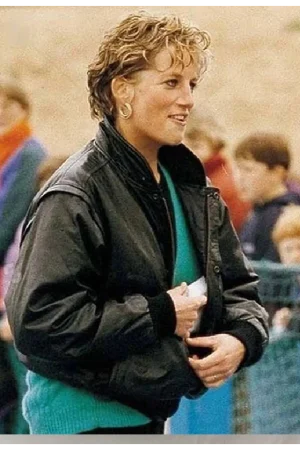 Princess Diana Leather Jacket-`