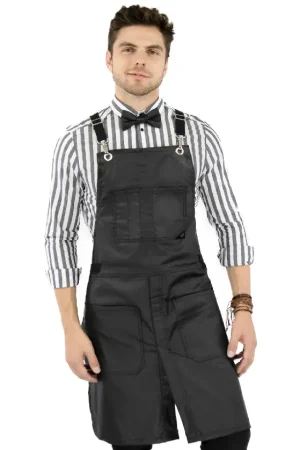 Salon Apron - CrossBack, Water Resistant, Adjustable, SplitLeg - Hairstylist, Barber, Shop