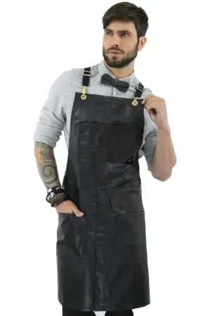 Salon Apron - CrossBack, Water Resistant, Adjustable, SplitLeg - Hairstylist, Barber, Shop