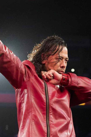 Shinsuke Nakamura WWE Red Biker Leather Jacket