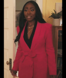 The Chi S06 Nia Jervier Pink Belted Blazer