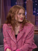 The Tonight Show Sadie Sink Pink Blazer