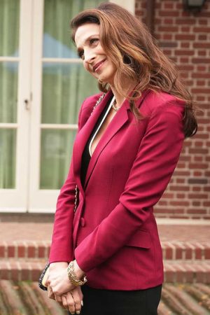 The Company You Keep 2023 Marin Hinkle Red Blazer