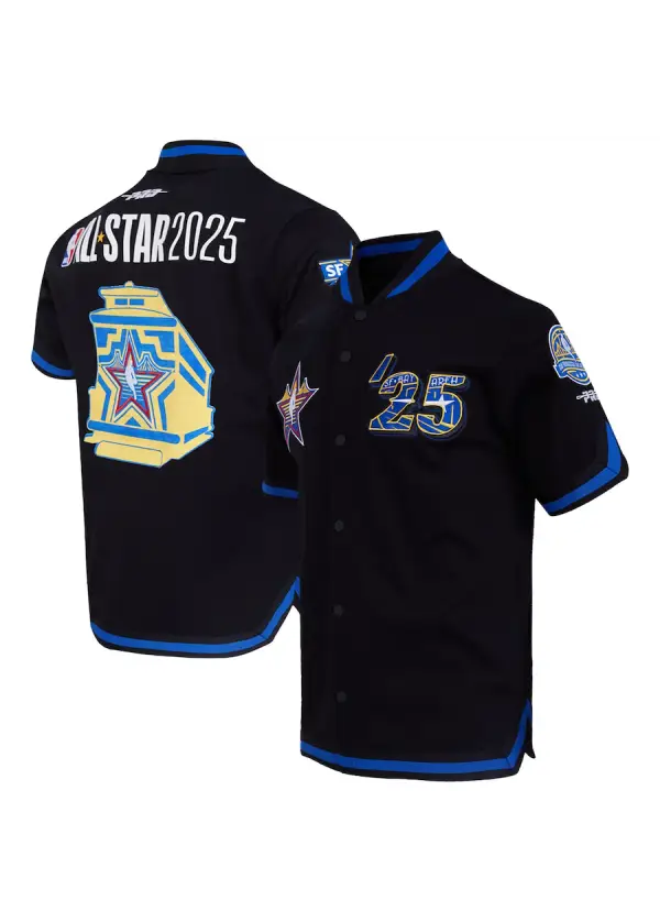 Unisex 2025 NBA All-Star Game Pro Standard Black Full-Snap Warm-Up Jacket 1 Unisex 2025 NBA All-Star Game Pro Standard Black Full-Snap Warm-Up Jacket