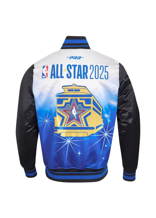 Unisex 2025 NBA All-Star Game Pro Standard Black Satin Jacket 2 Unisex 2025 NBA All-Star Game Pro Standard Black Satin Jacket