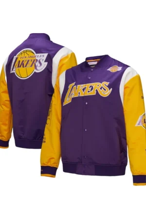 Unisex Los Angeles Lakers Mitchell & Ness Purple Vintage Team Origins Satin Full-Snap Jacket