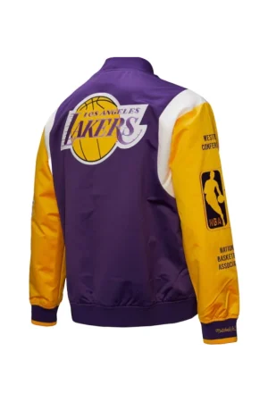 Unisex Los Angeles Lakers Mitchell & Ness Purple Vintage Team Origins Satin Full-Snap Jacket