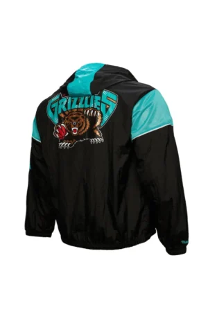 Unisex Memphis Grizzlies Mitchell & Ness Black Hardwood Classics Team OG 3.0 Anorak Half-Zip Windbreaker Jacket