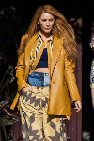 Blake Lively It Ends with Us Leather Jacket