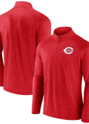 Men's Profile Red Cincinnati Reds Big & Tall Raglan Quarter-Zip Top