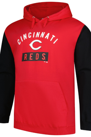 Men's Profile Elly De La Cruz Red Cincinnati Reds Big & Tall Fleece Pullover Hoodie