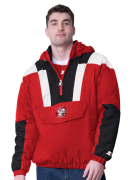 Men's Starter Red Cincinnati Reds Cooperstown Collection Charger Half-Zip Jacket