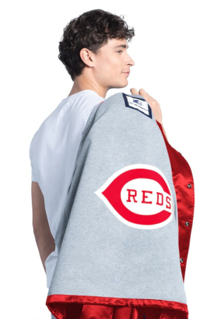 Men's Starter Red Cincinnati Reds Cooperstown Collection Point Man Full-Snap Coaches Jacket