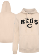 Men's Levelwear Khaki Cincinnati Reds Podium Team Arch Pullover Hoodie