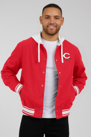 Men's Darius Rucker Collection by Fanatics Red Cincinnati Reds Full-Snap Hooded Jacket