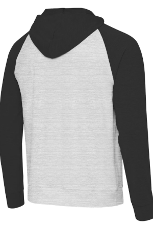 Men's Antigua Black/Heather Gray Cincinnati Reds Urgent Pullover Hoodie