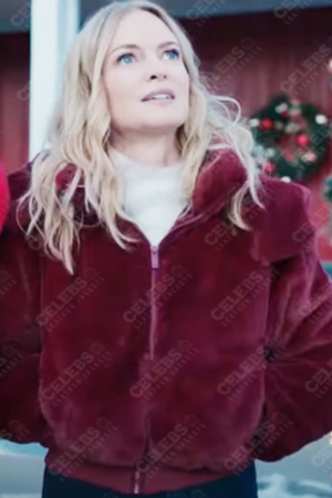 Charlotte Sanders Best Christmas Ever Maroon Jacket