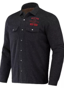 Men's Darius Rucker Collection by Fanatics Black Boston Red Sox RingstopÂ Full-Snap Shacket