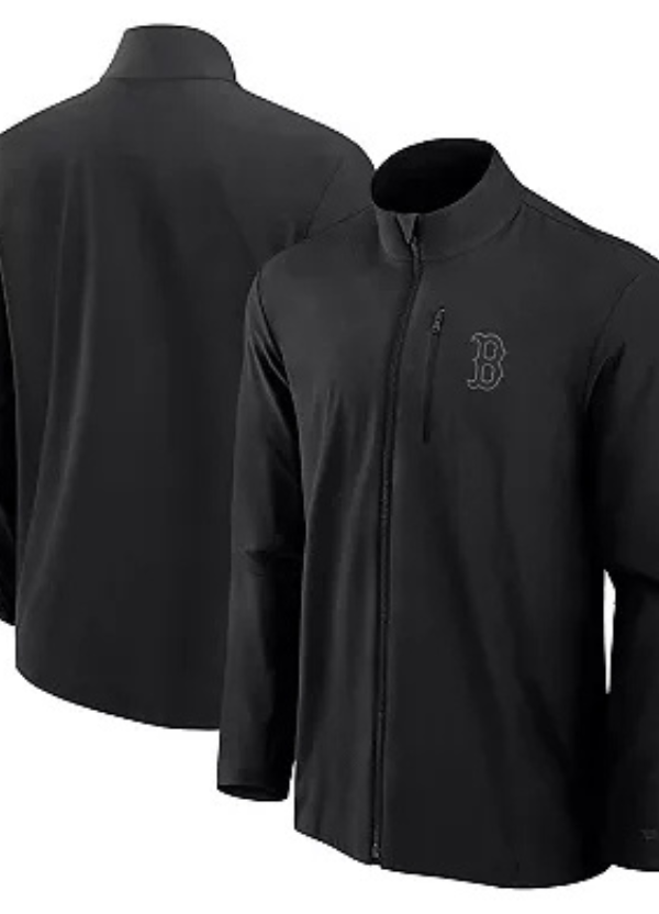 Men's Fanatics Signature Black Boston Red Sox Front Office Woven Full-Zip Jacket