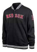 Men's '47 Black Boston Red Sox Wax Pack Pro Camden Full-Zip Track Jacket